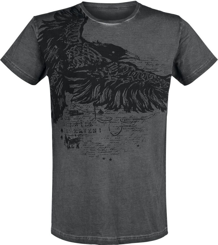 T-skjorte - Rebel Soul - S til 3XL - Herrer - svart-grå