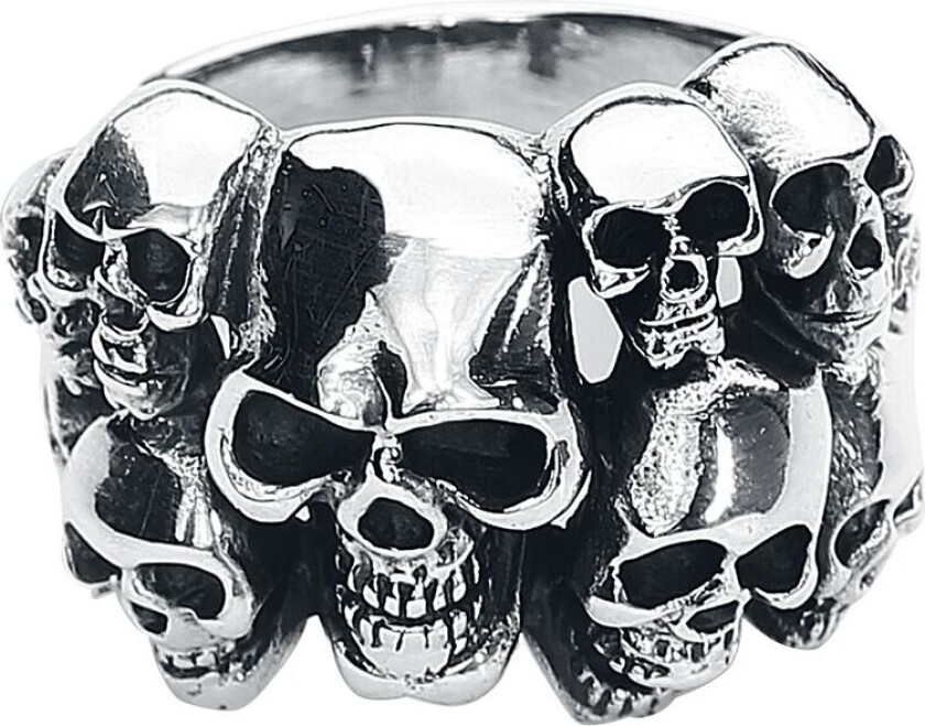 Goth Ring - Hodeskaller - Herrer - sølvfarget
