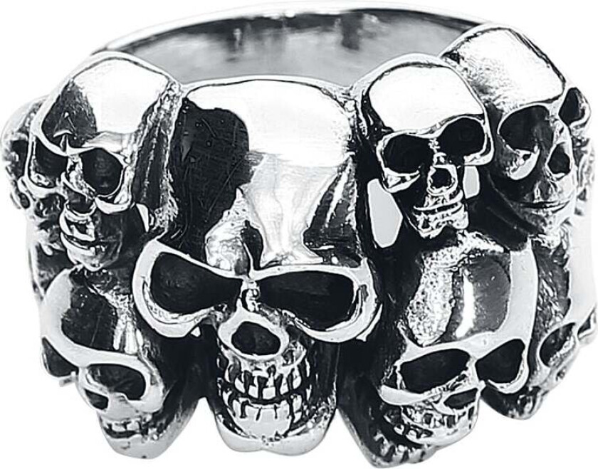 Bilde av Goth Ring - Hodeskaller - Herrer - sølvfarget