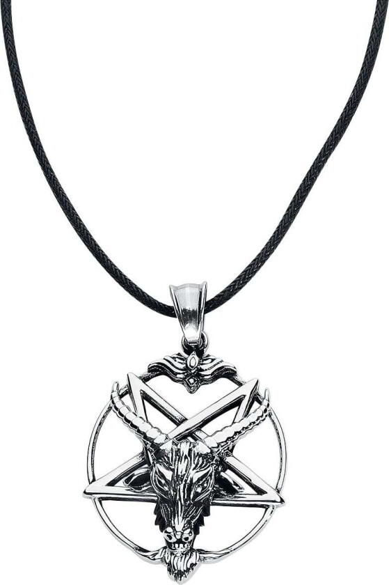 Bilde av Goth Halskjede - Geit Pentagram - Unisex - sølvfarget