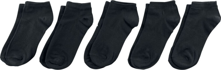 Sokker - No Show Socks 5-Pack - EU39-42 til EU 47-50 - Unisex - svart