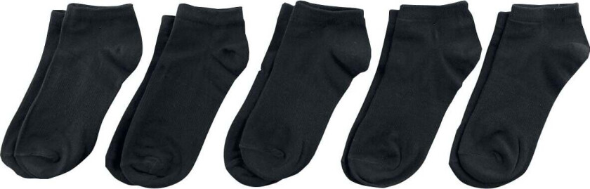 Sokker - No Show Socks 5-Pack - EU35-38 til EU 47-50 - Unisex - svart