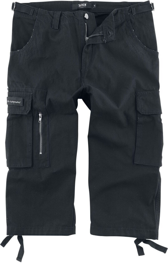 Shorts - 3/4 Vintage kamuflasje-shorts - S til 7XL - Herrer - svart