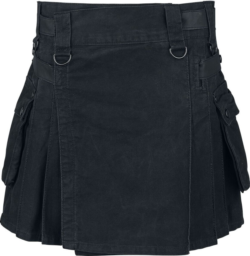 Kort skjørt - Kilt - XS til 3XL - Damer - svart