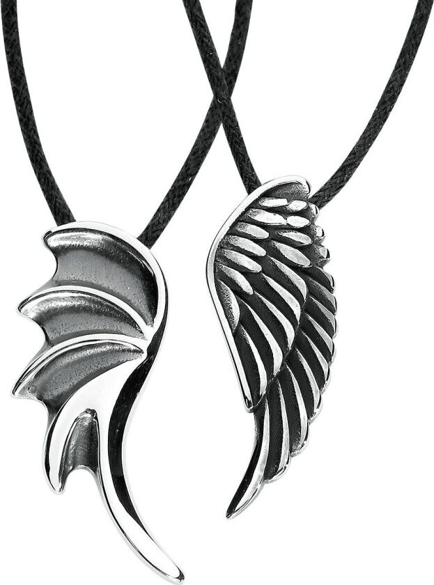 Goth Anheng - Angel and Devil - Unisex - sølvfarget