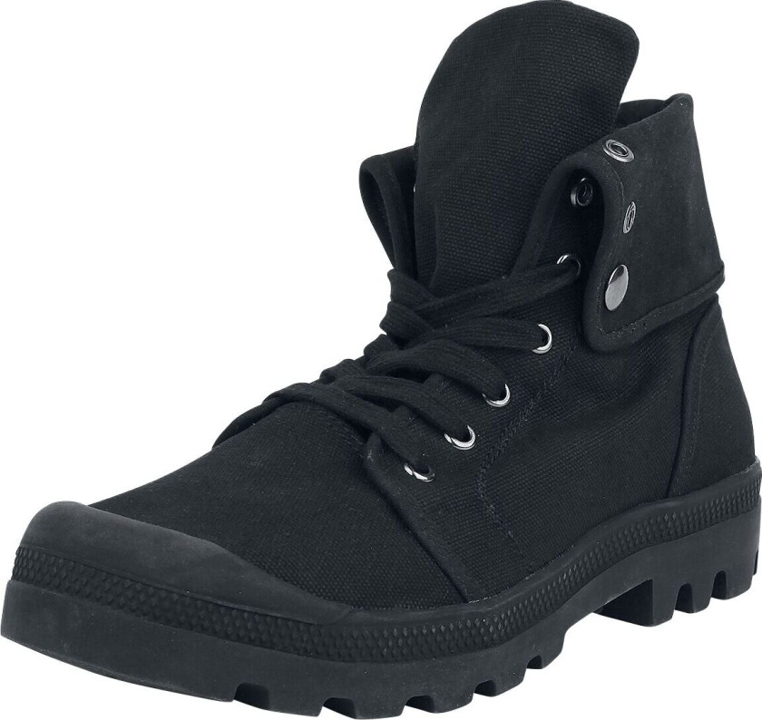 Boot - Military Canvasboot High - EU36 til EU46 - Unisex - svart
