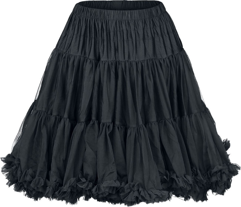 Rockabilly Middellangt skjørt - Walkabout Underskjørt - XS-S til XL-XXL - Damer - svart