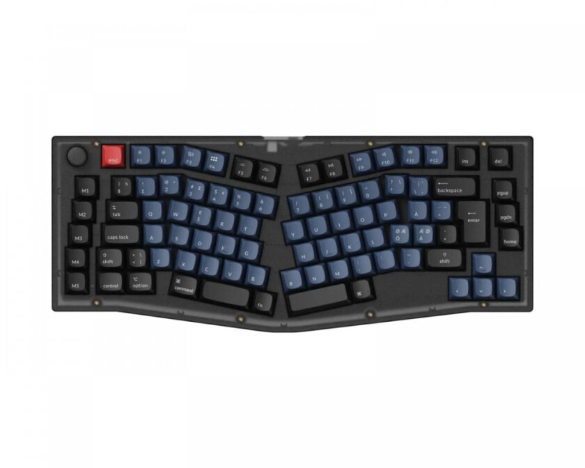 V10 Qmk 75% Rgb Knob Hotswap-Tastatur - Frosted Black [K Pro Red]