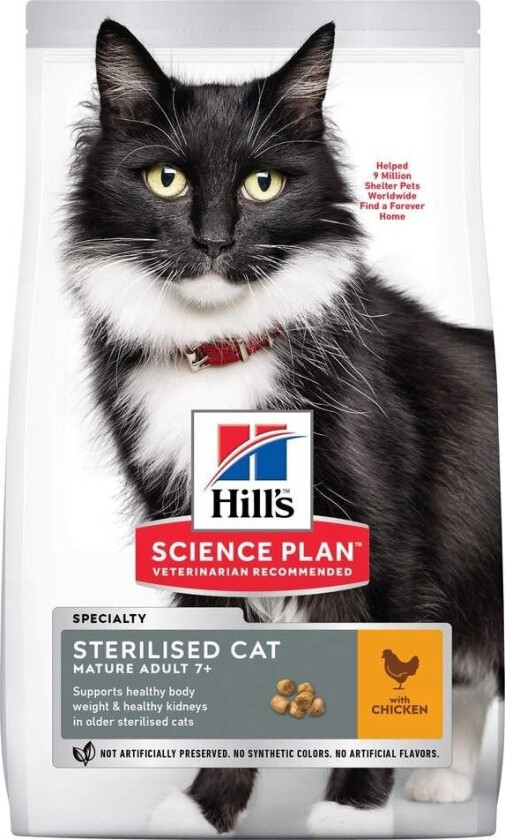 Hill's Science Plan Cat Mature Adult 7+ Sterilised Kylling (3,5 kg)