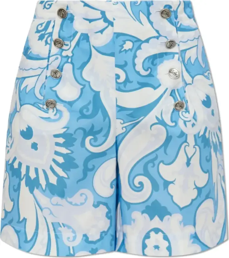Etro, Dame, Shorts, Blå, S