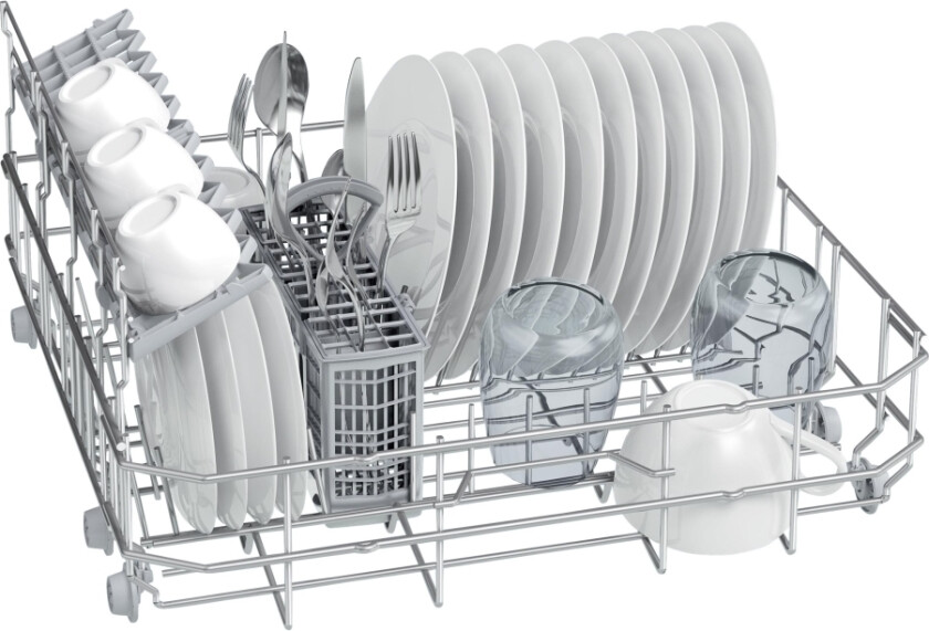 Iq300 Sk26e822eu - Benkoppvaskmaskin - Bredde 55,1 Cm - Dybde: 50 Cm - Høyde: 45,0 Cm - Rustfritt Stål