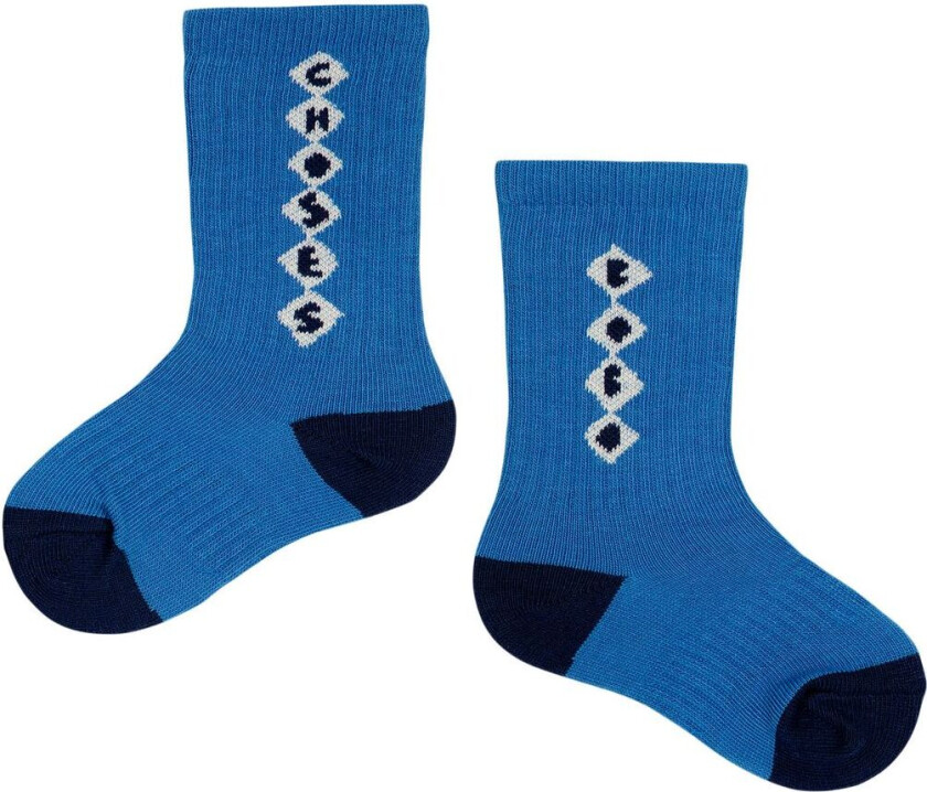 Bobo Diamonds Lange Sokker For Baby Blå | Blå | 17-19 EU