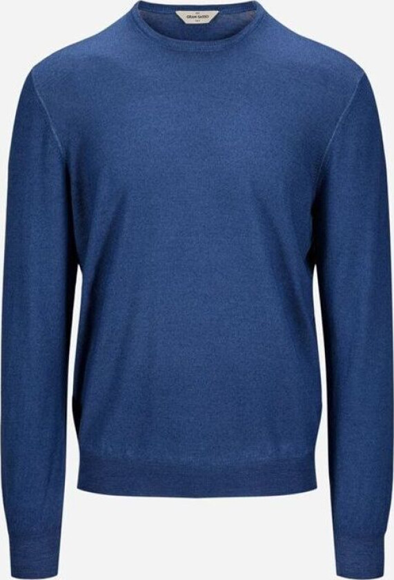 Crew Neck Vintage Merino - Blue Blå 52