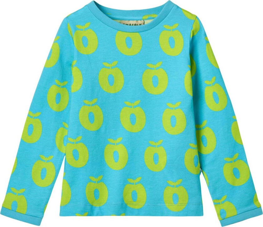 Long Sleeved Top With Apples Blue Atoll Apples Langermet T-skjorte Blue Atoll | Blå | 4-5 years