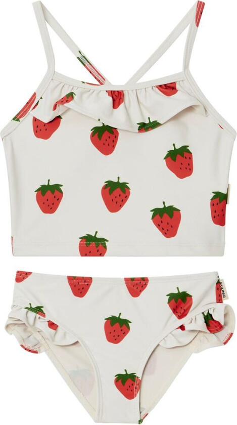 Fiji Mønstret Tankini Med Jordbær Kremhvit | Hvit | 86/92 cm