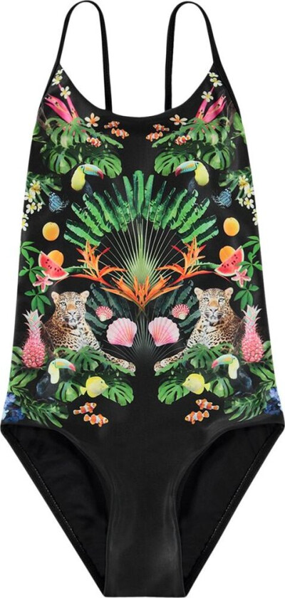 Magic World Print Nanna badedrakt | Lilla | 104 cm