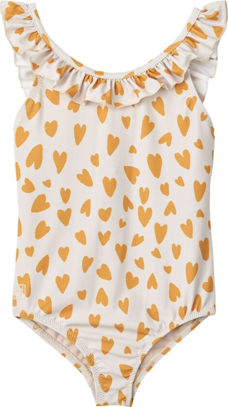 Kallie Mønstret Badedrakt Hearts/Sandy | | 116 cm