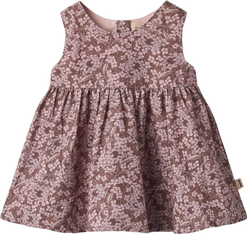 GOTS Sienna Mønstret Baby-kjole Hydrangeas | Rosa | 80 cm