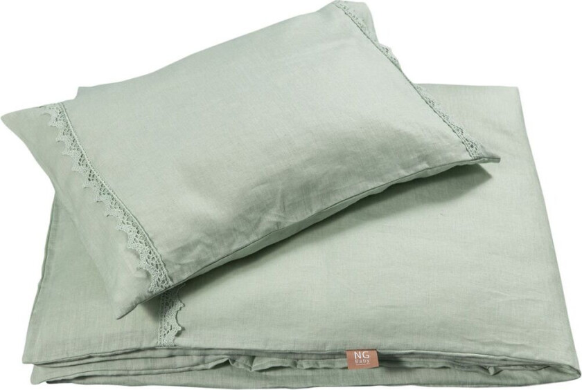 Sengesett Lin Snøre Barnevogn/vugge Sage Green | Grønn | 0