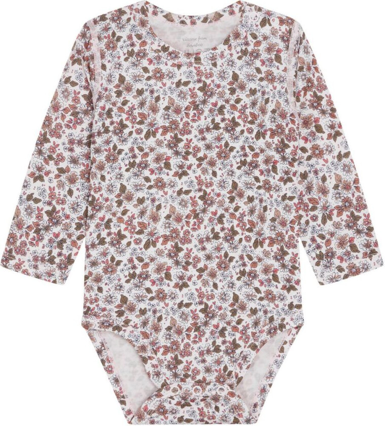 Buller Blomstret Baby Body Rose Morn | Rosa | 68 cm