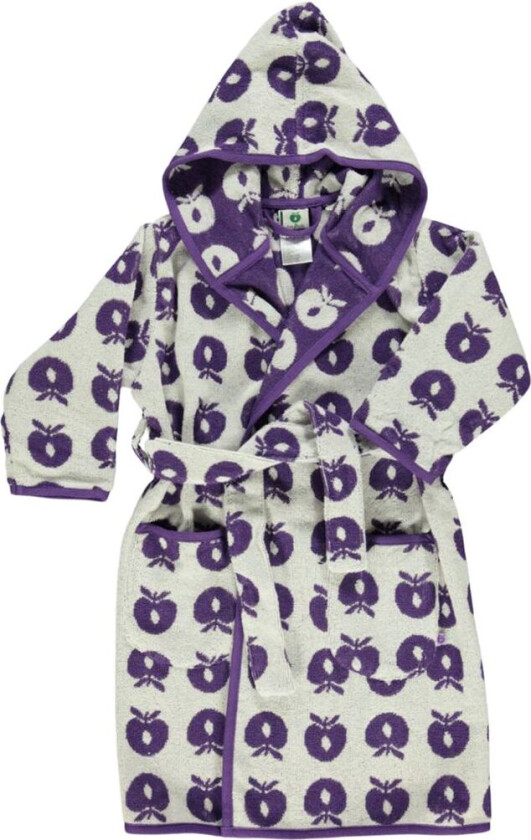 Bilde av Mønstret Badekåpe Med Epler Purple Heart | Lilla | 1-2 years