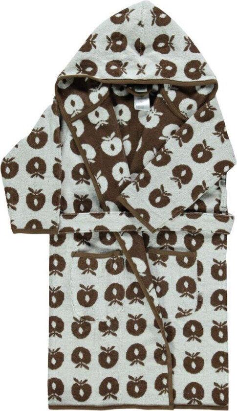 Mønstret Badekåpe Med Epler Bison | Brun | 1-2 years
