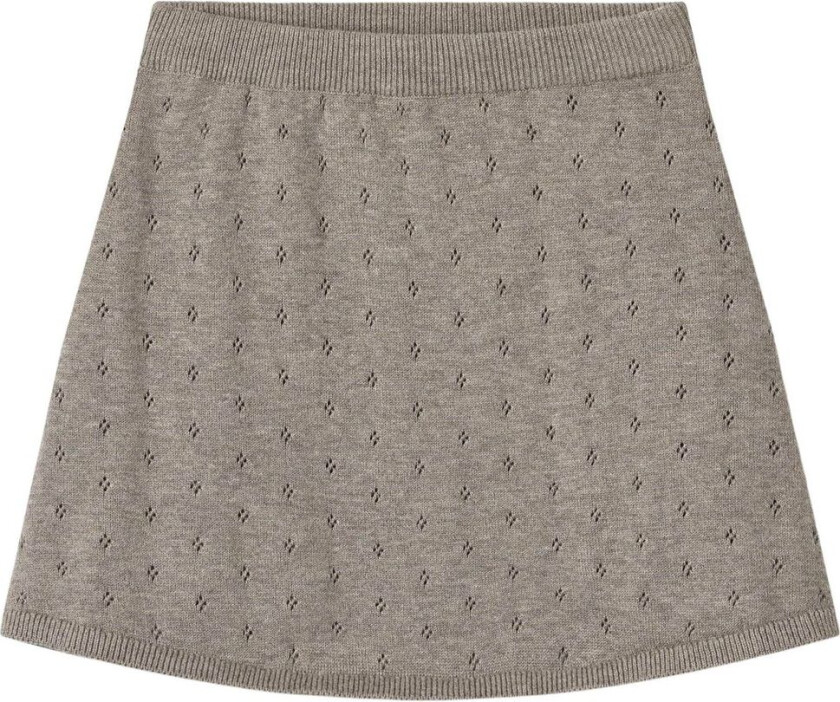 GOTS Marta Strikket Skjørt Grå Melange | Grå | 116 cm