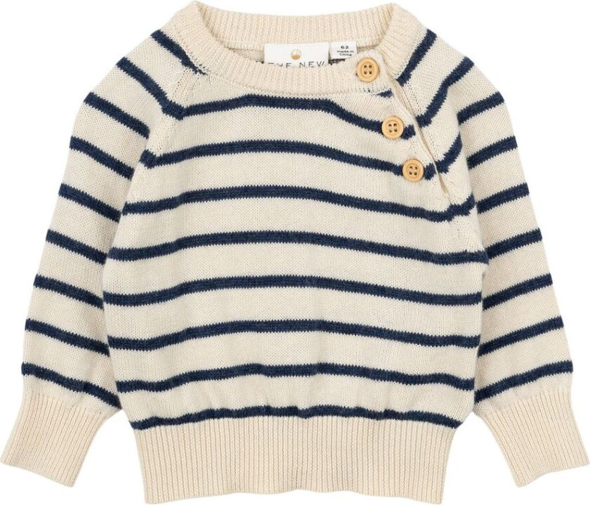 Norton Genser I Strikk Mood Indigo Striped | Marineblå | 80 cm