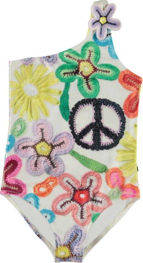 Nai Badedrakt Flower Power | Hvit | 104 cm