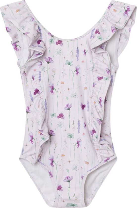 Delicia Mønstret Badedrakt Floating Flowers | Lilla | 86/92 cm