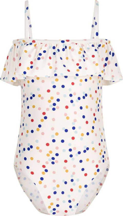 Badedrakt Med Et Polka Dot-mønster Kremhvit | Hvit | 4 years