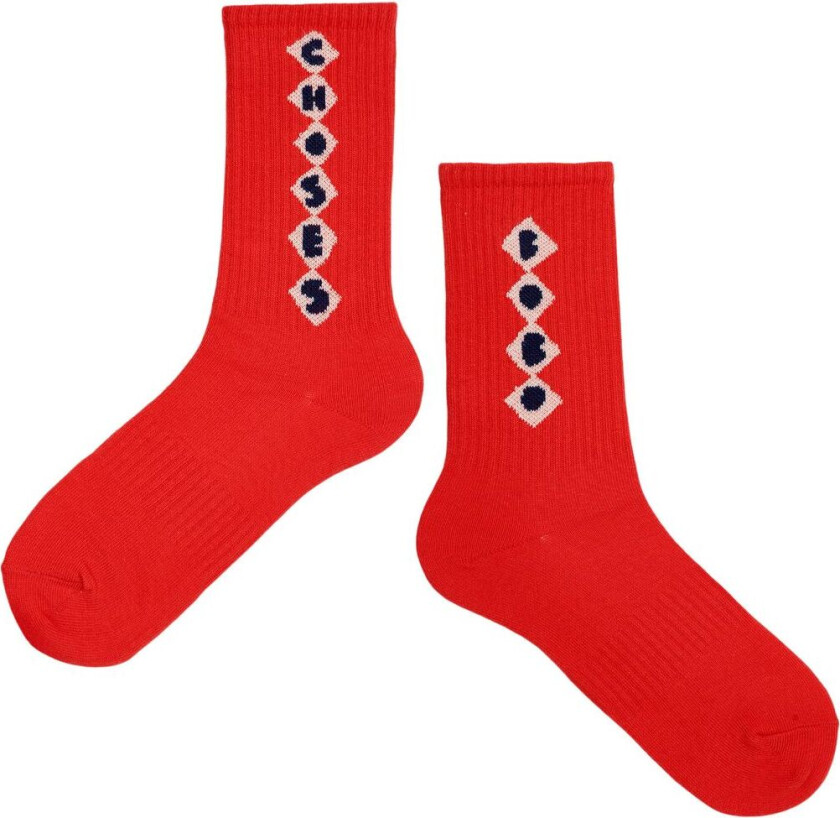 Bobo Diamonds Lange Sokker Rød | Rød | 26-28 EU