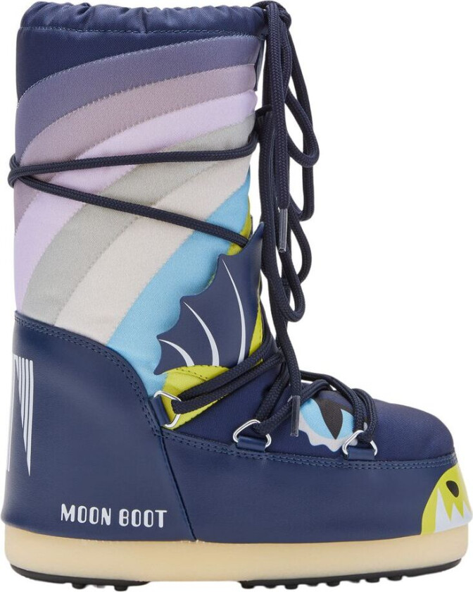 Moon Boot Ikonisk snøstøvler i Blue/Multicolor | Blå | 23-26 EU
