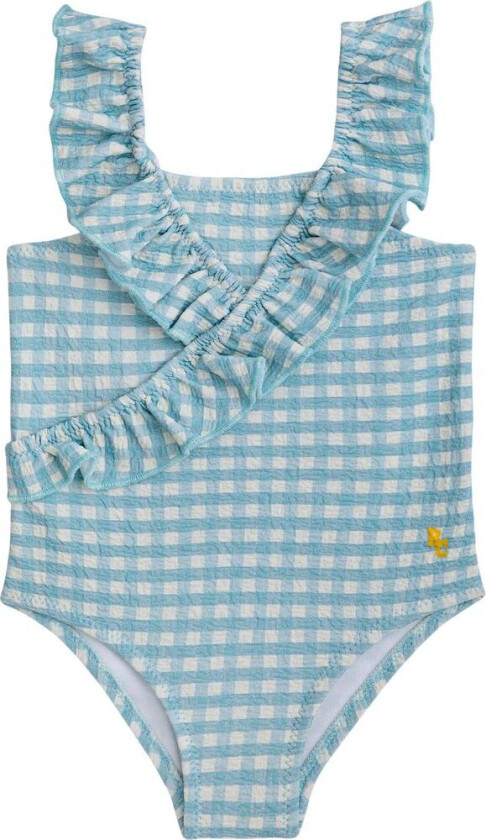 Gingham Rysjet Baby Badedrakt Blå | Blå | 6 months