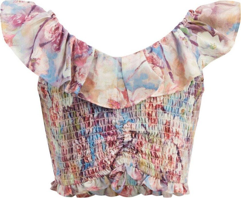 Ayala Shirred Magetopp Azure Floral | Rosa | 6 years