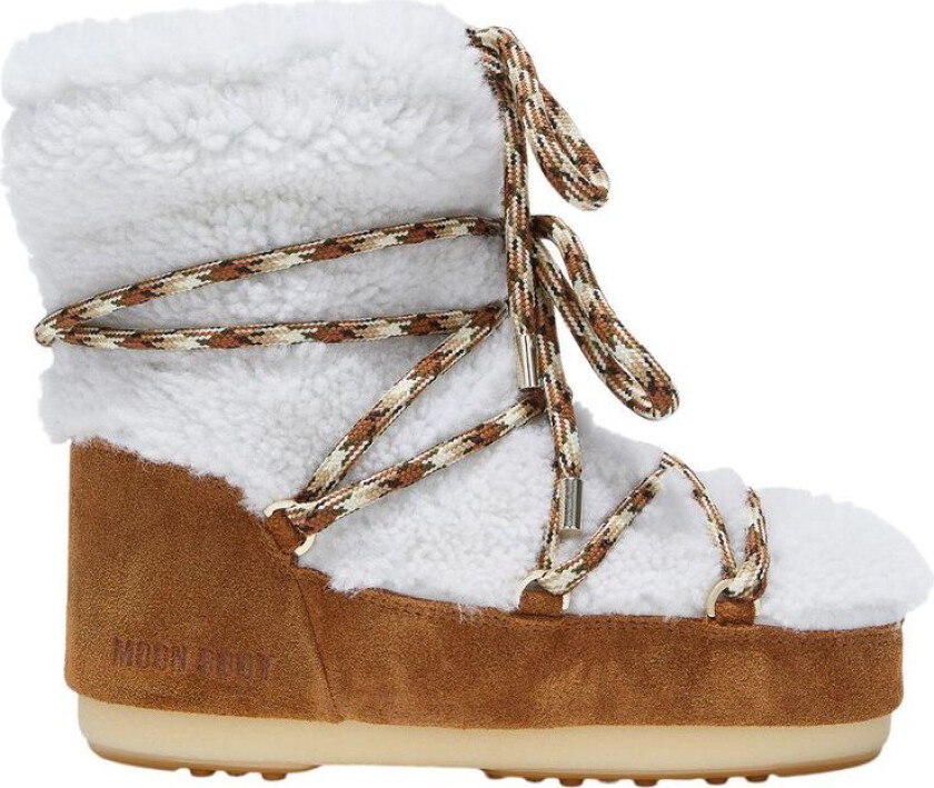 Moon Boot Light Shearling Lave Støvler Whisky/Off White | Brun | 31-32 EU