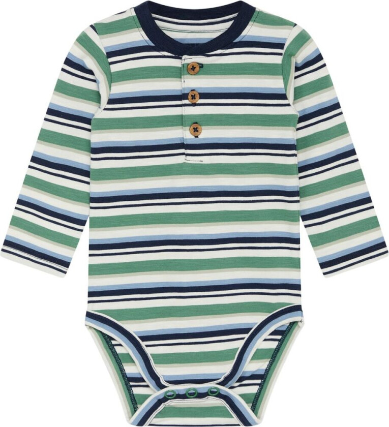Bjorn Stripete Baby Body Spruce | Blå | 56 cm