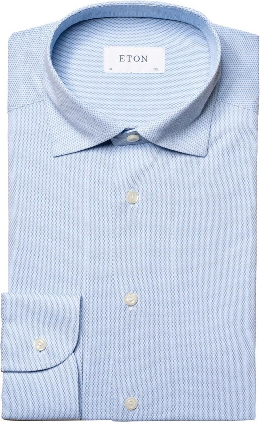 Light Blue 3d Four-Way Stretch Shirt Skjorte Blå Mønster  male 38