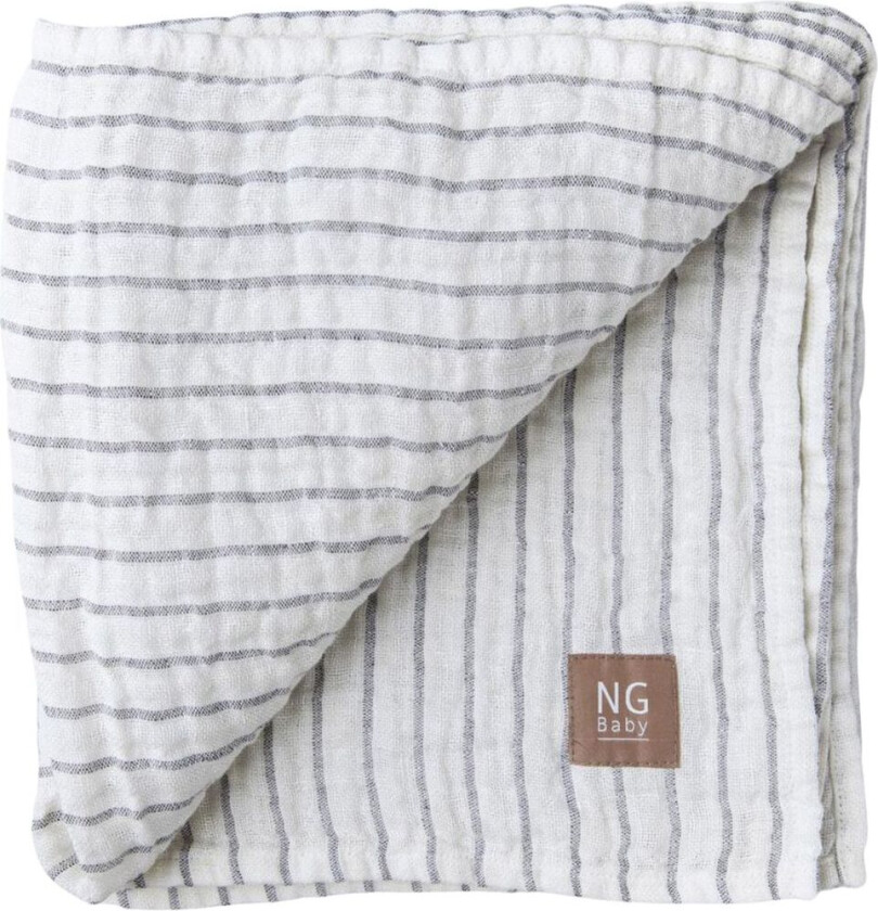 Lin pledd Ivory/Graphite Grey | Grå | 0