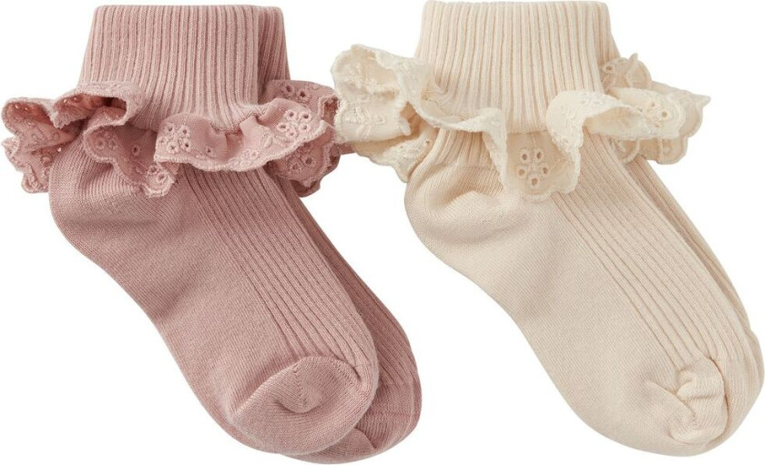 2-Pack GOTS Adina Sokker Rosa | Rosa | 16-19 EU