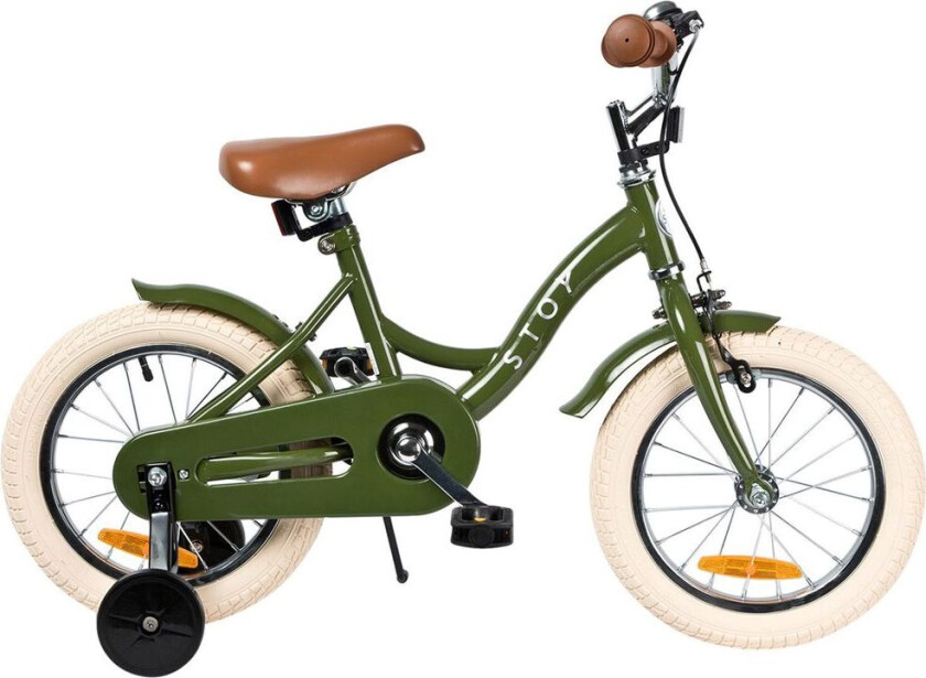Stoy 14" Vintage Sykkel Army Green | Grønn | 4-5 years