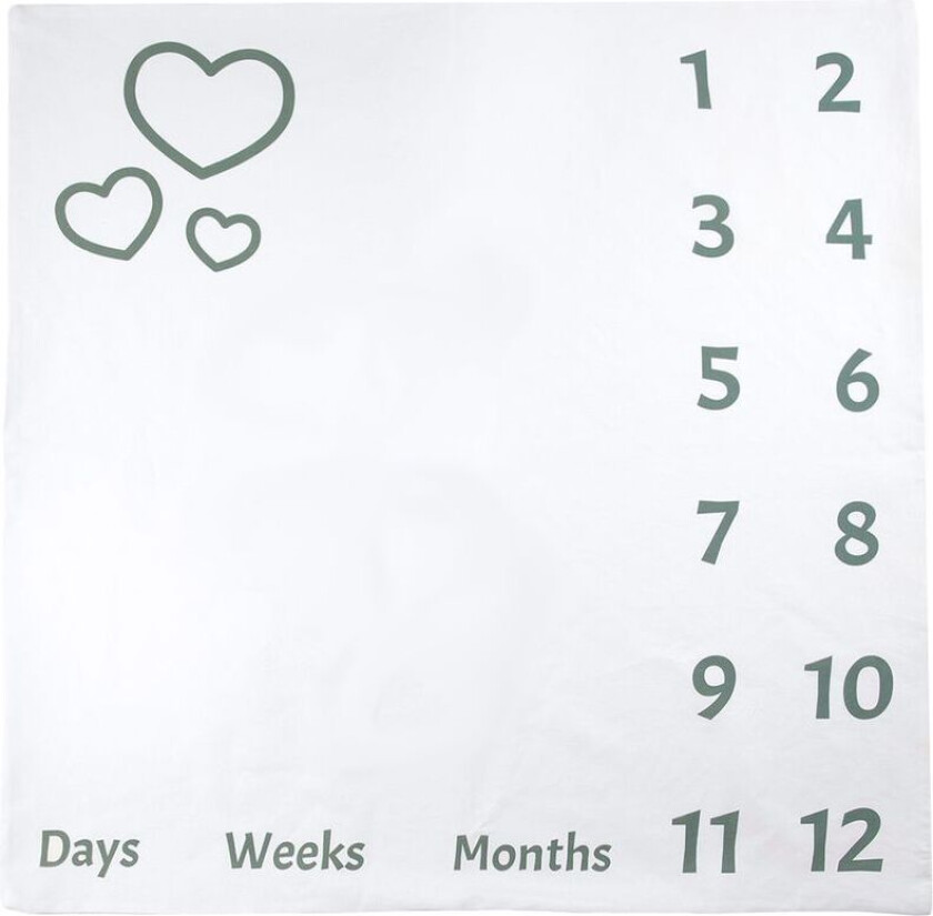 Teppe Med Kalender Hvit | Grønn | 0