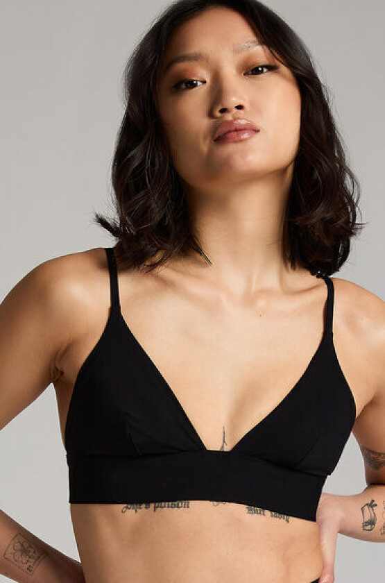 Triangle Bralette Smooth Svart