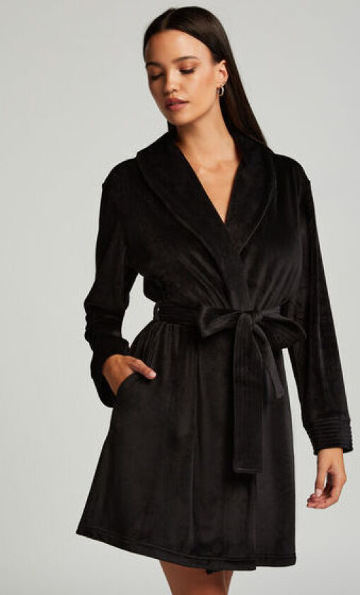 Badekåpe Velours Svart