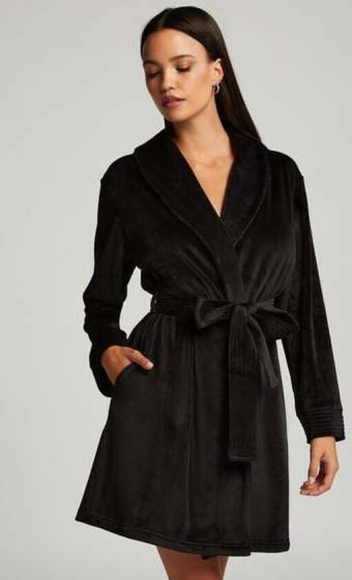 Badekåpe Velours Svart