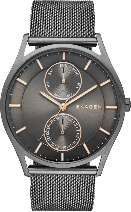 Holst SKW6180 - Kvarts - Grå Gunmetal - Herreklokker - Rustfritt stål - ledd m/skrue - Mineral