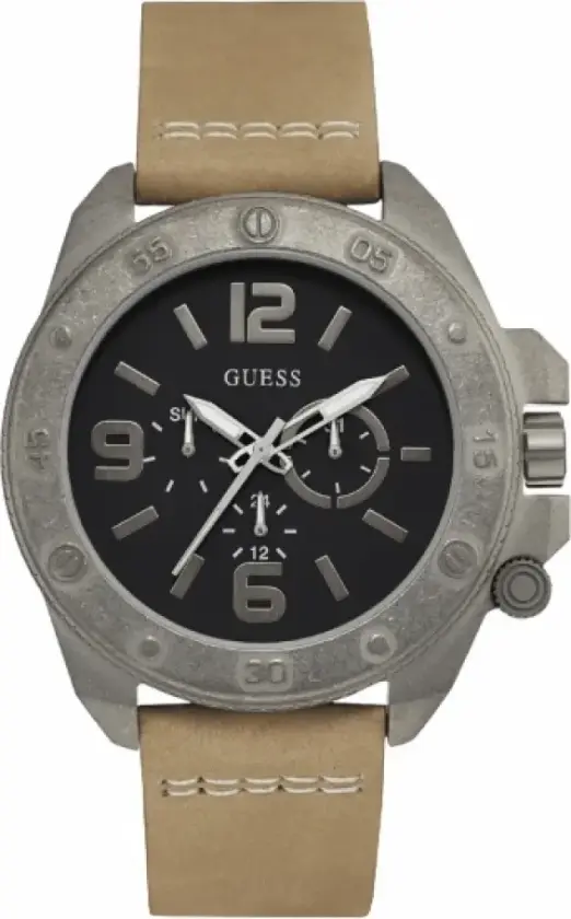 Herreklokke W0659G4 Viper Sort/Lær Ø45 mm