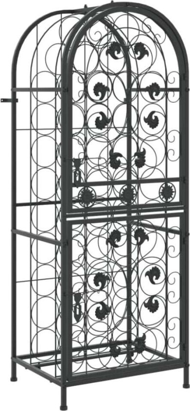 Vinstativ for 41 flasker svart 45x36x120 cm smijern