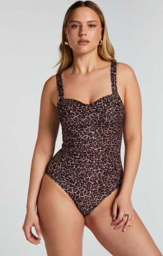 Leopard badedrakt Brun