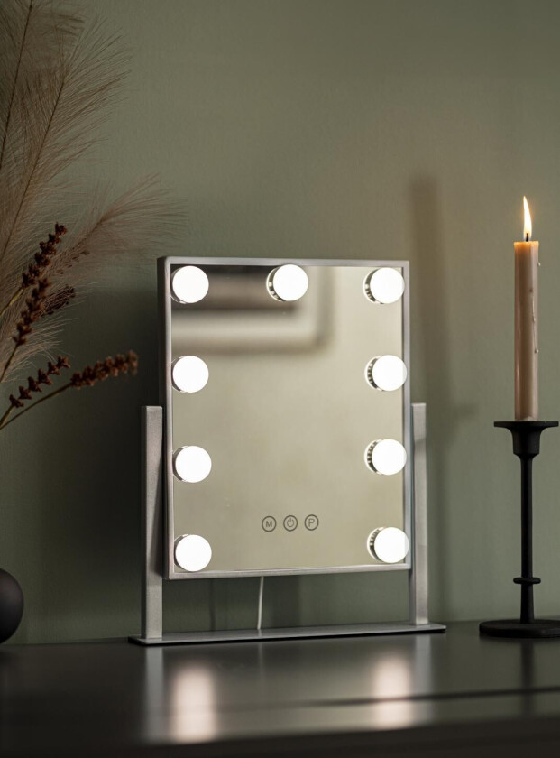 Kaila Sminkespeil Hollywood 9 Sølv 25x30 Cm